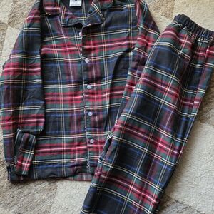 Pottery Barn Kids Plaid Pajama Set - Red, Green, Blue